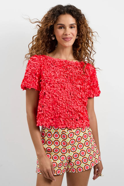 VERDI 3D FLORAL TOP