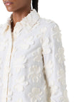 FLORAL COTTON JACQUARD SHIRT BLOUSE