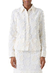 FLORAL COTTON JACQUARD SHIRT BLOUSE