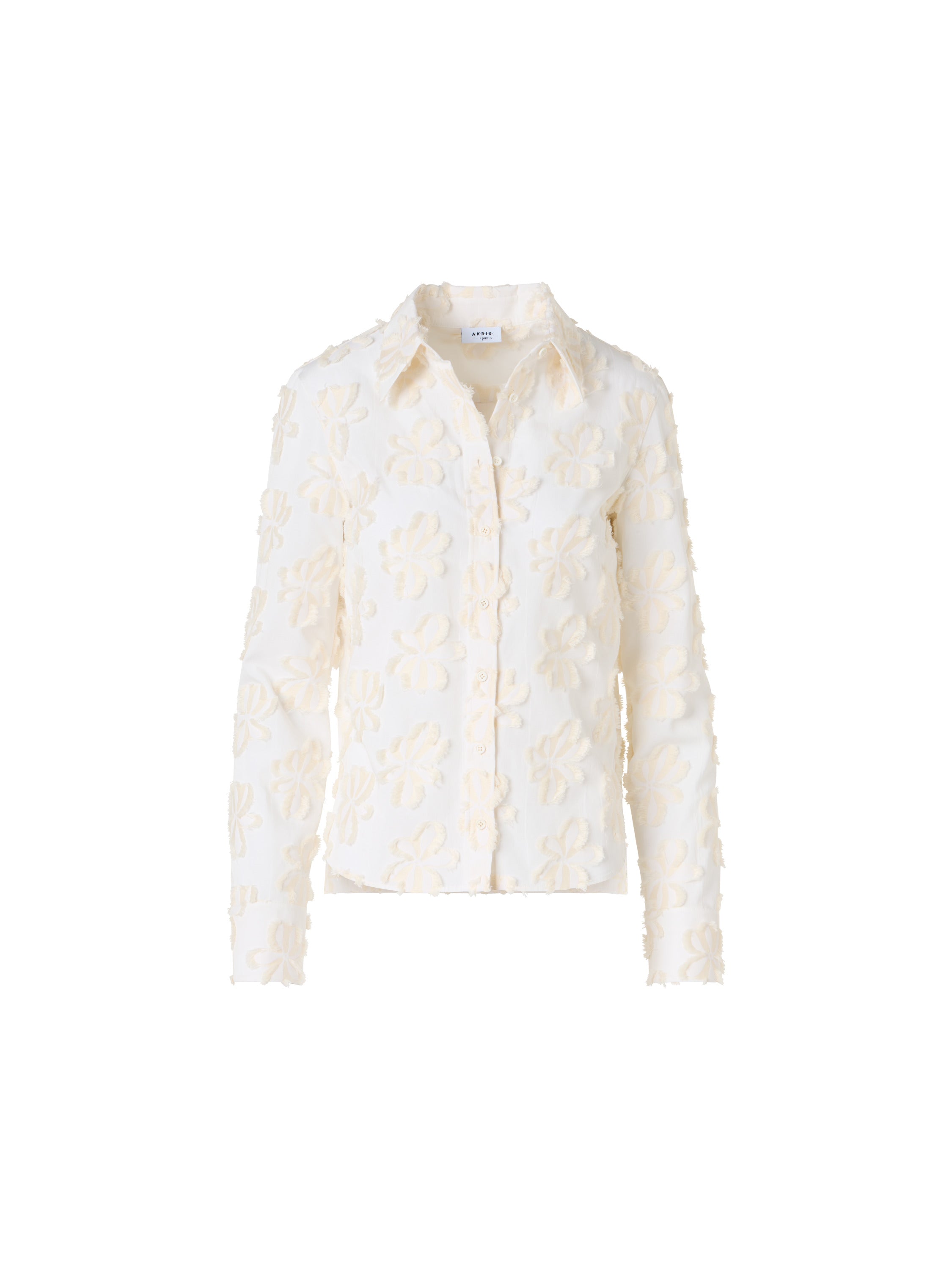 FLORAL COTTON JACQUARD SHIRT BLOUSE