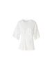 GATHERED COTTON JERSEY SHORT SLEEVE TSHIRT