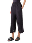 FREY FLOWER EYELET COTTON POPLIN PANTS