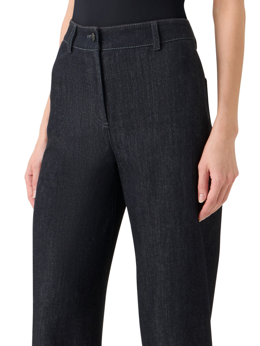CAIA HIGH STRETCH DENIM CROPPED PANTS