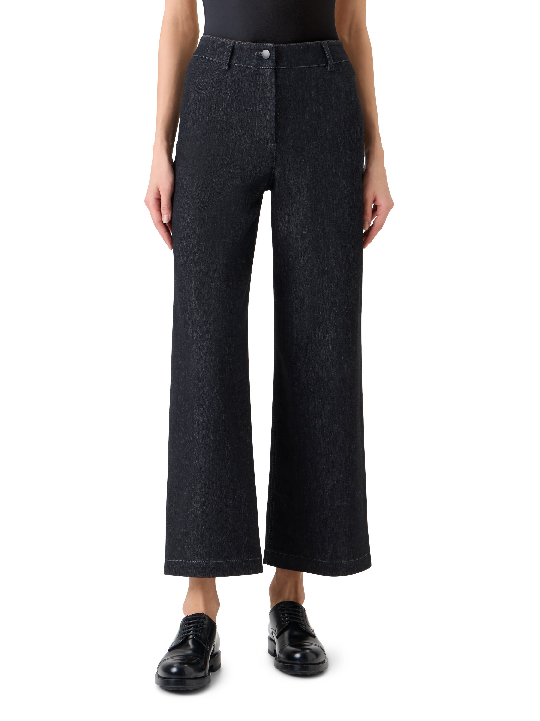 CAIA HIGH STRETCH DENIM CROPPED PANTS