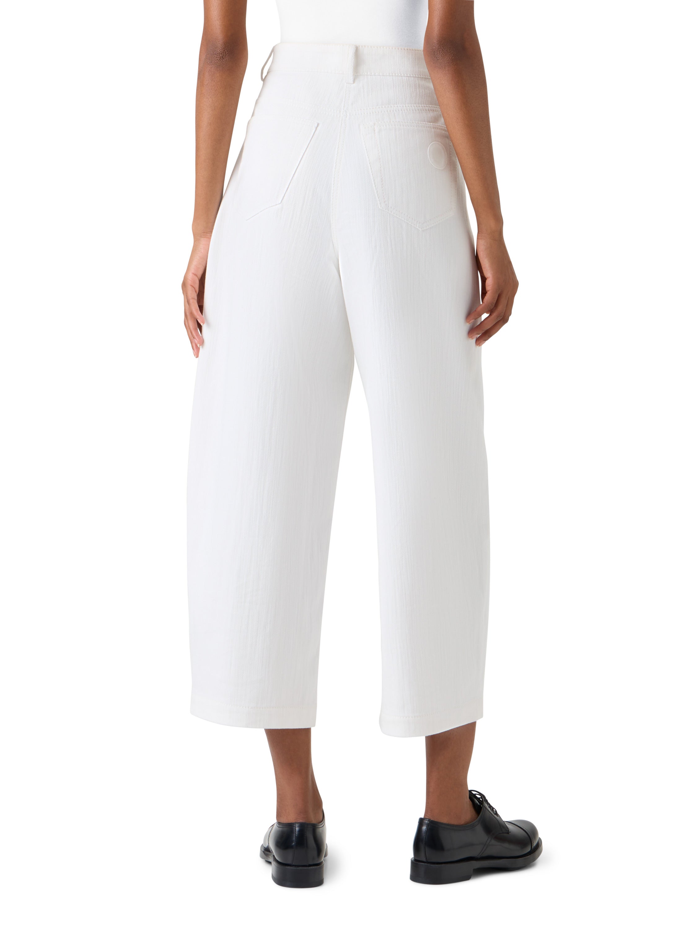 HIGH RISE BARREL LEG ANKLE PANTS