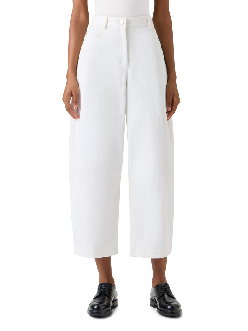 HIGH RISE BARREL LEG ANKLE PANTS