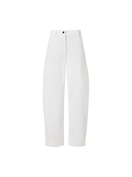 HIGH RISE BARREL LEG ANKLE PANTS
