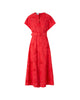 FLORAL EYELET EMBROIDERED MIDI DRESS
