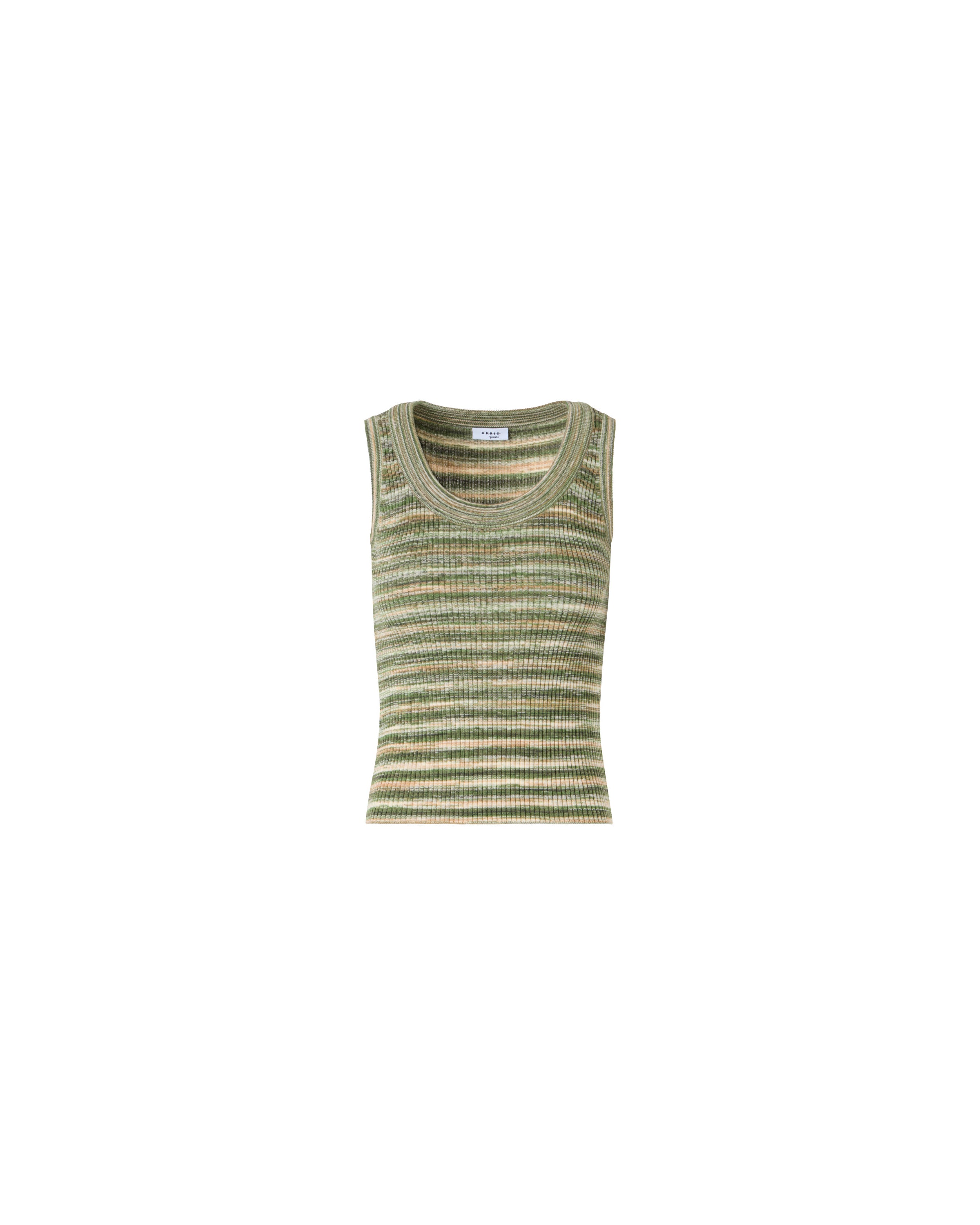 SPACE DYE MERINO WOOL RIB TANK TOP