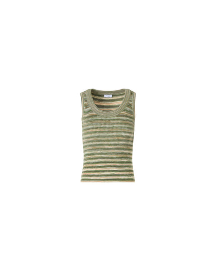 SPACE DYE MERINO WOOL RIB TANK TOP