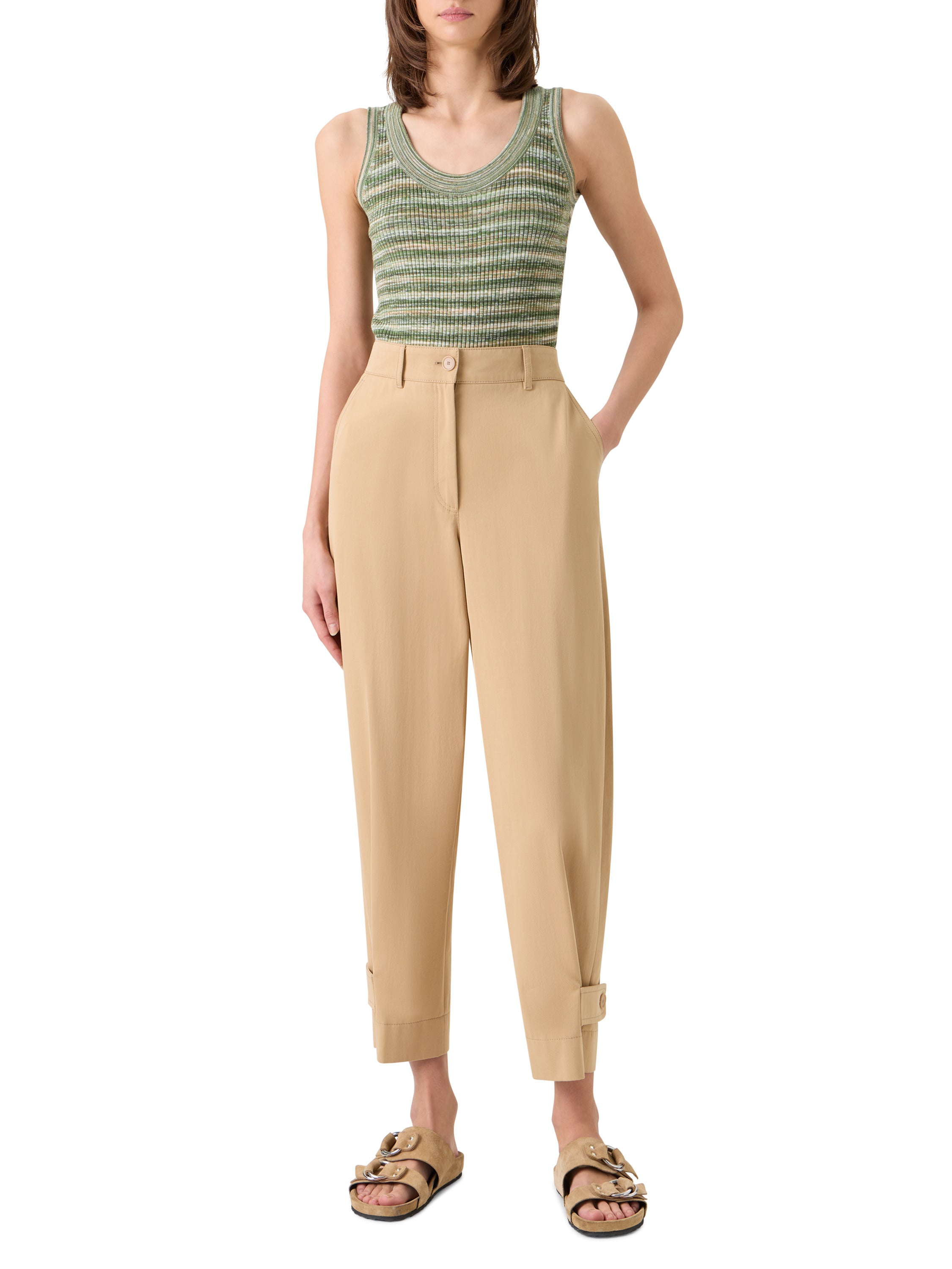 SPACE DYE MERINO WOOL RIB TANK TOP