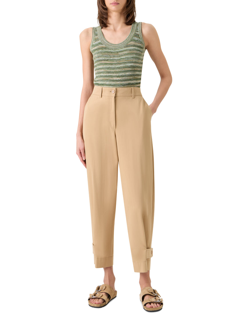 SPACE DYE MERINO WOOL RIB TANK TOP