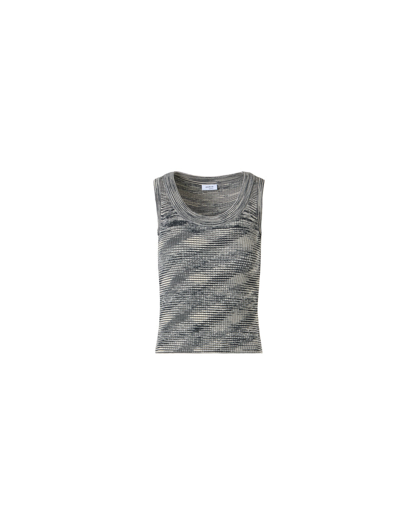 SPACE DYE MERINO WOOL RIB TANK TOP