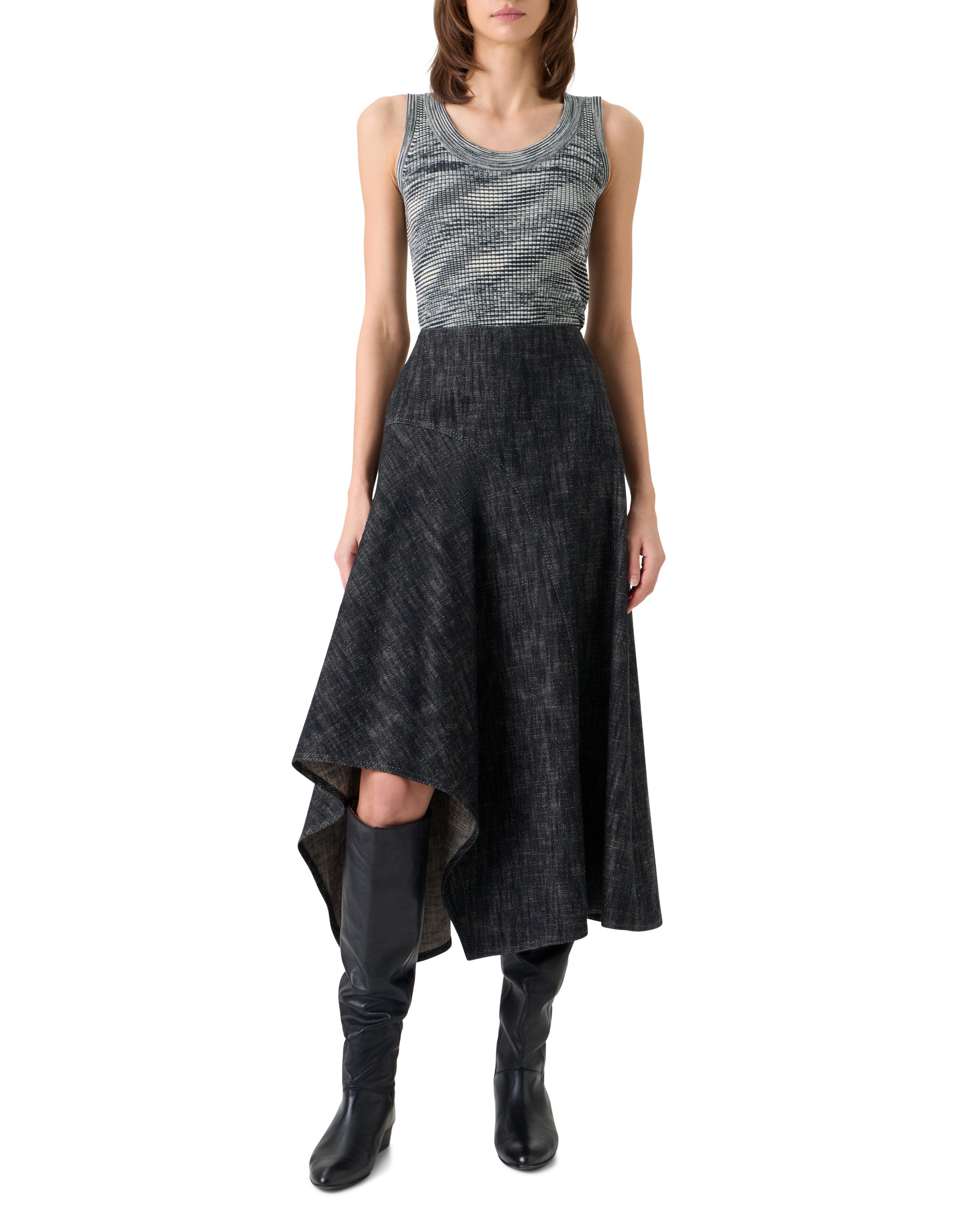 SPACE DYE MERINO WOOL RIB TANK TOP