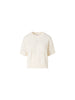 CHUNKY FLOWER KNIT SHORT SLEEVE SWEATER
