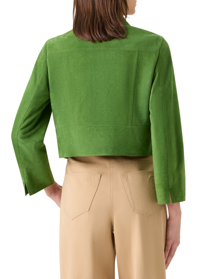 SUEDE CROP MOTO JACKET