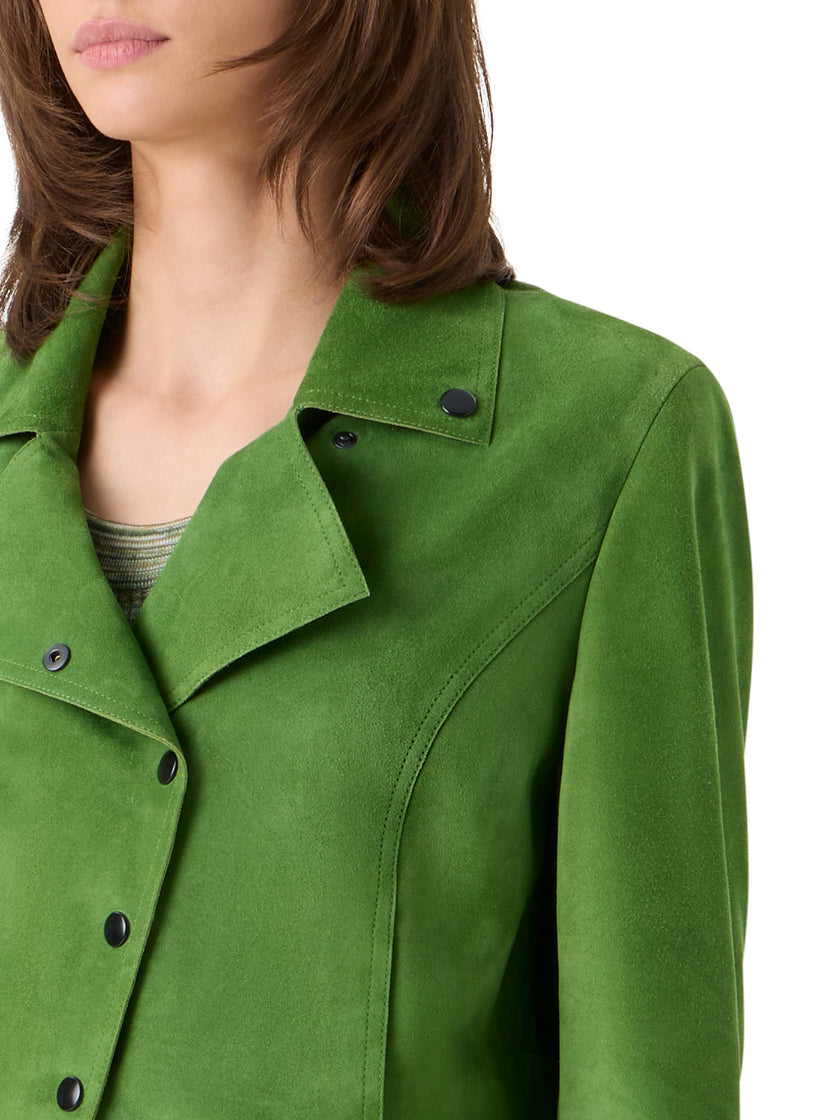 SUEDE CROP MOTO JACKET