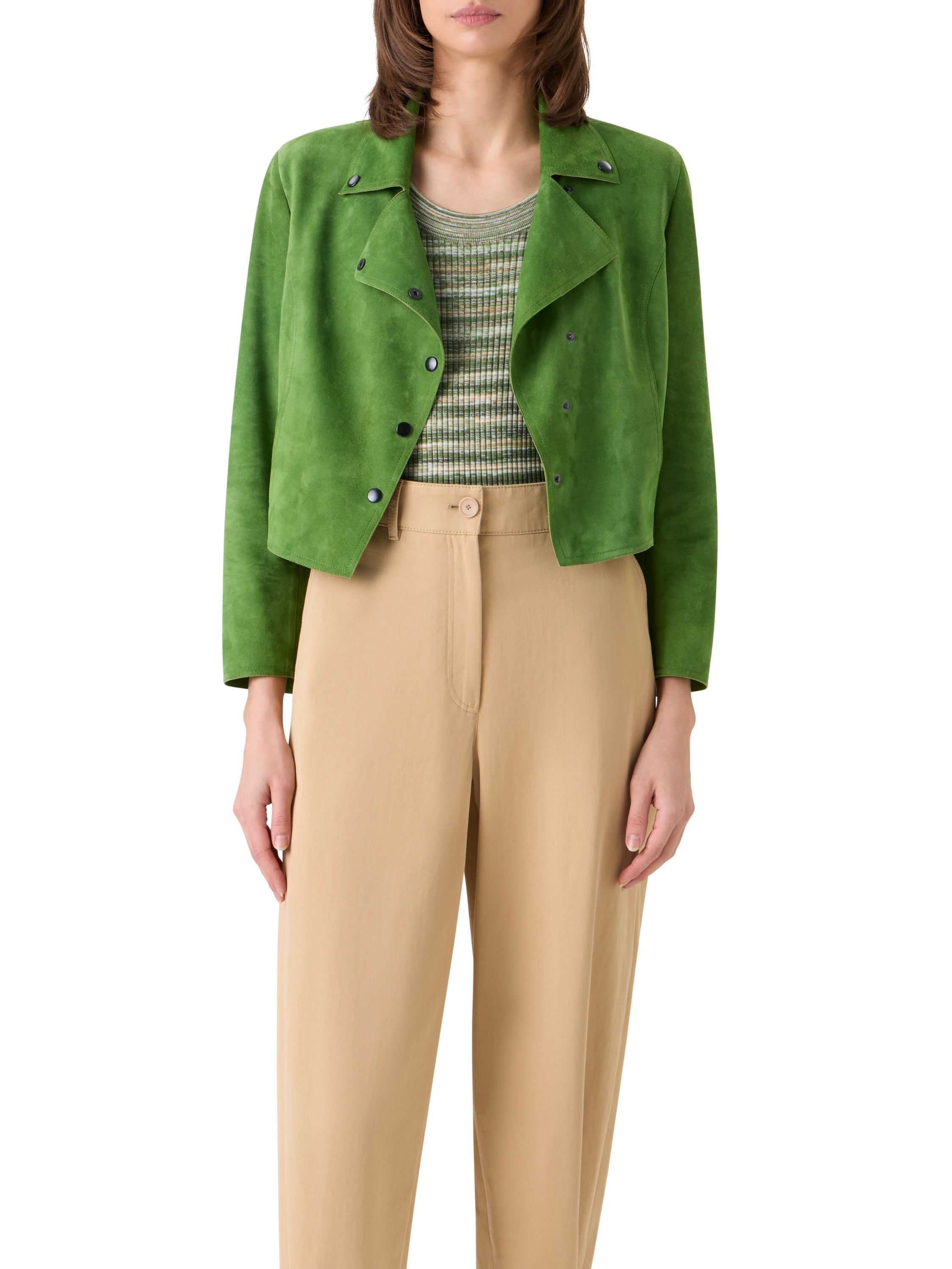 SUEDE CROP MOTO JACKET