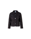 FLOWER EYELET JACKET IN COTTON POPLIN