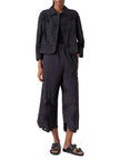 FLOWER EYELET JACKET IN COTTON POPLIN