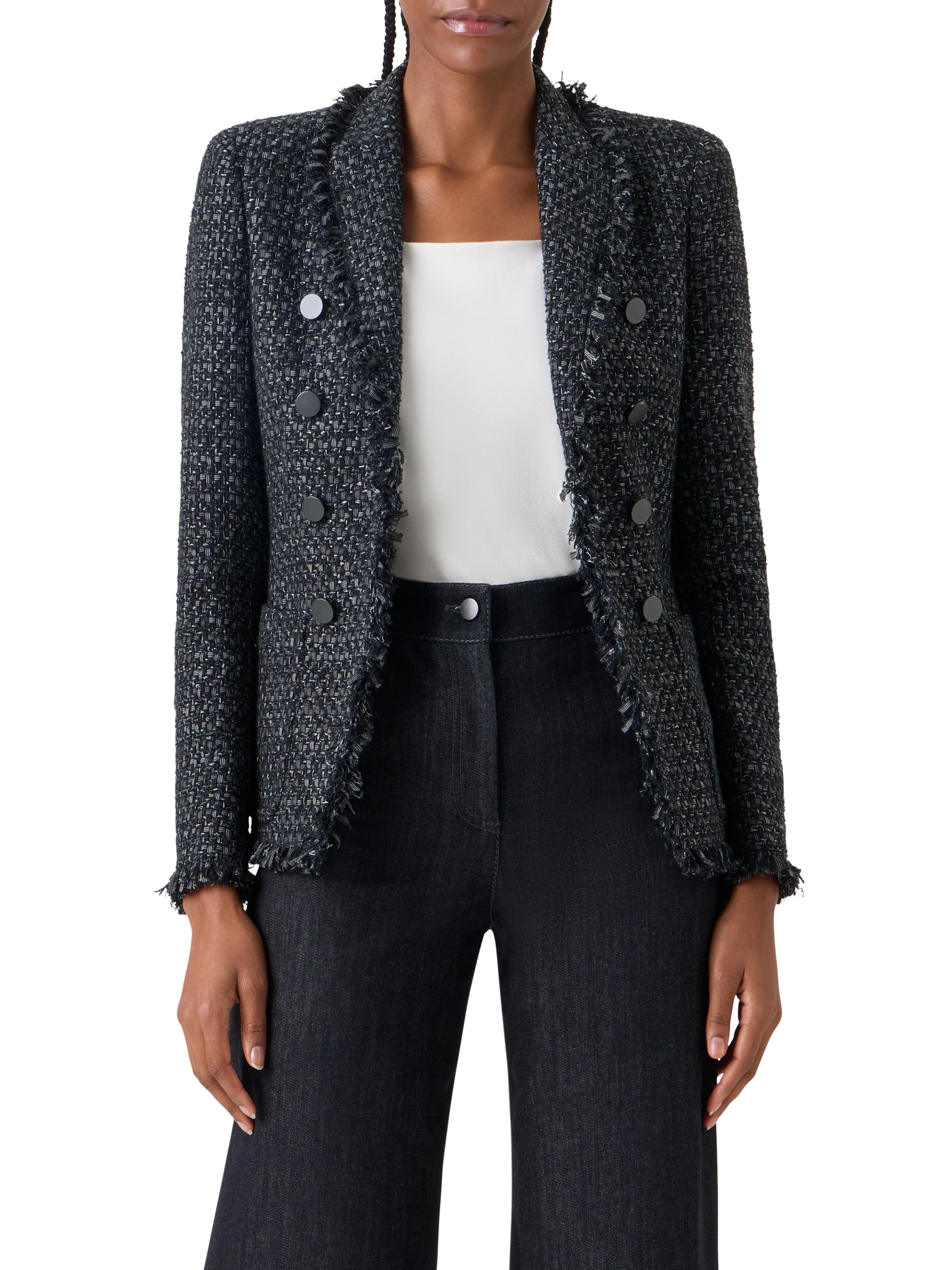 SALT AND PEPPER TWEED JACKET