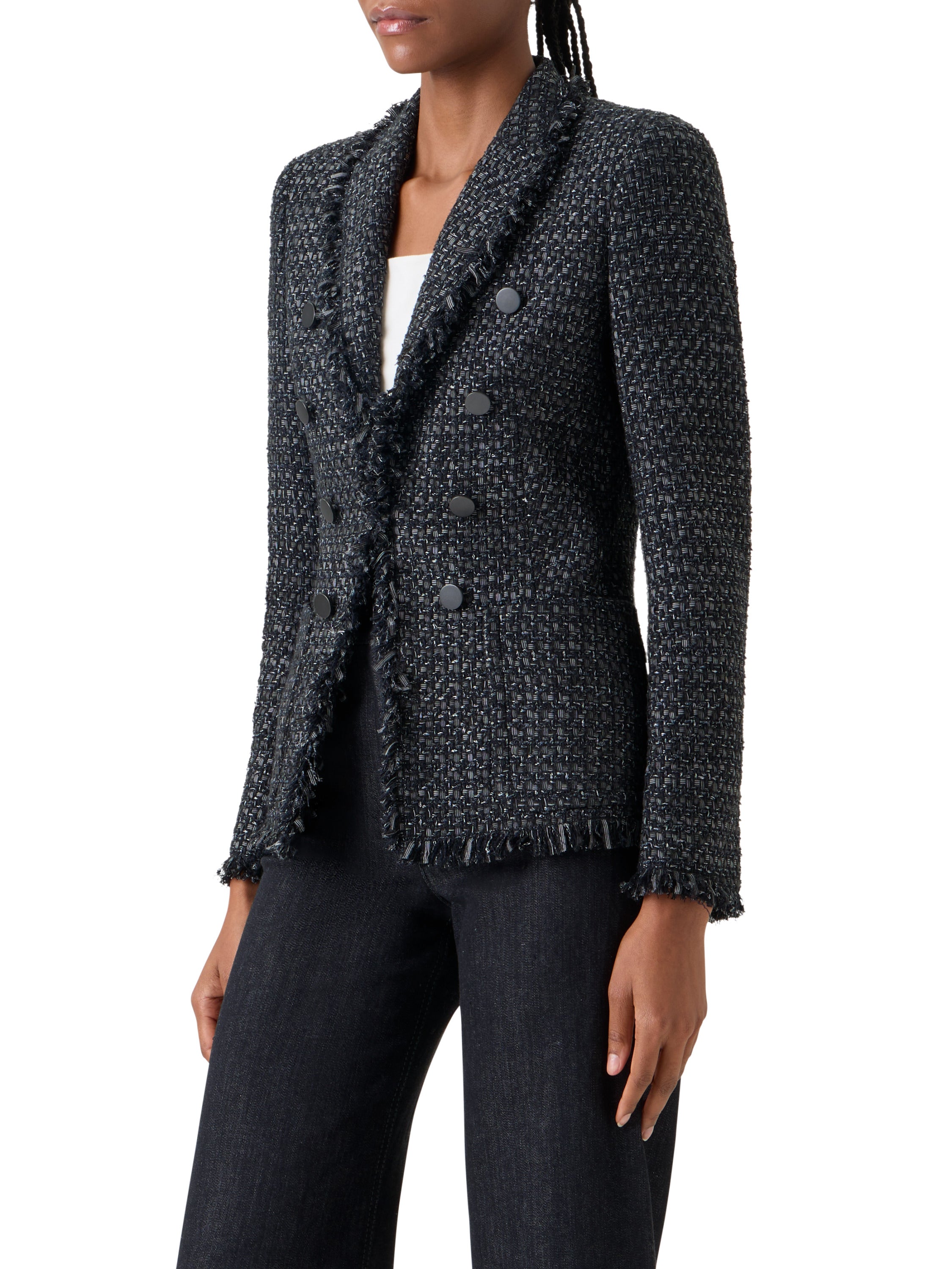 SALT AND PEPPER TWEED JACKET