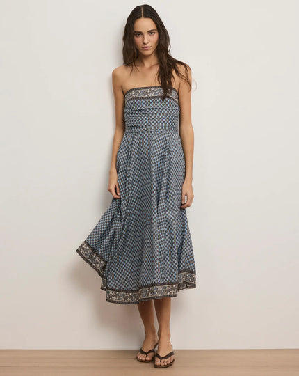 LANA SCARF PRINT MIDI DRESS