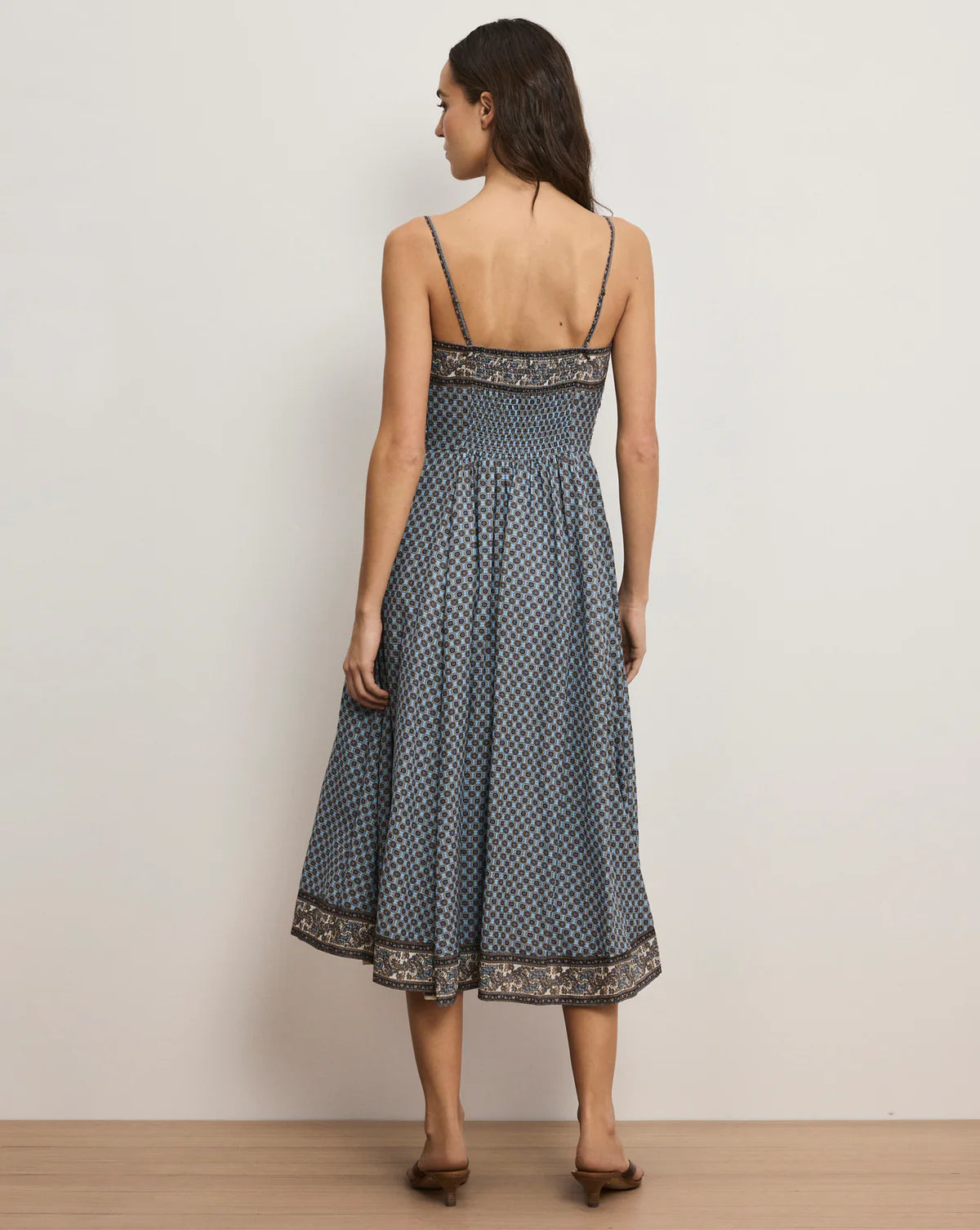 LANA SCARF PRINT MIDI DRESS