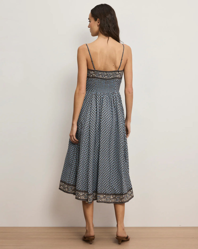 LANA SCARF PRINT MIDI DRESS