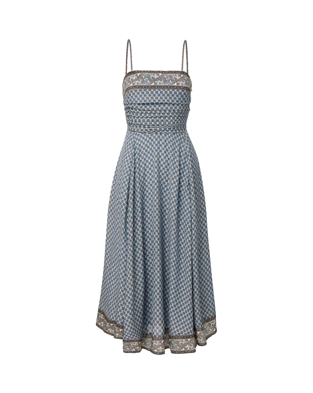LANA SCARF PRINT MIDI DRESS
