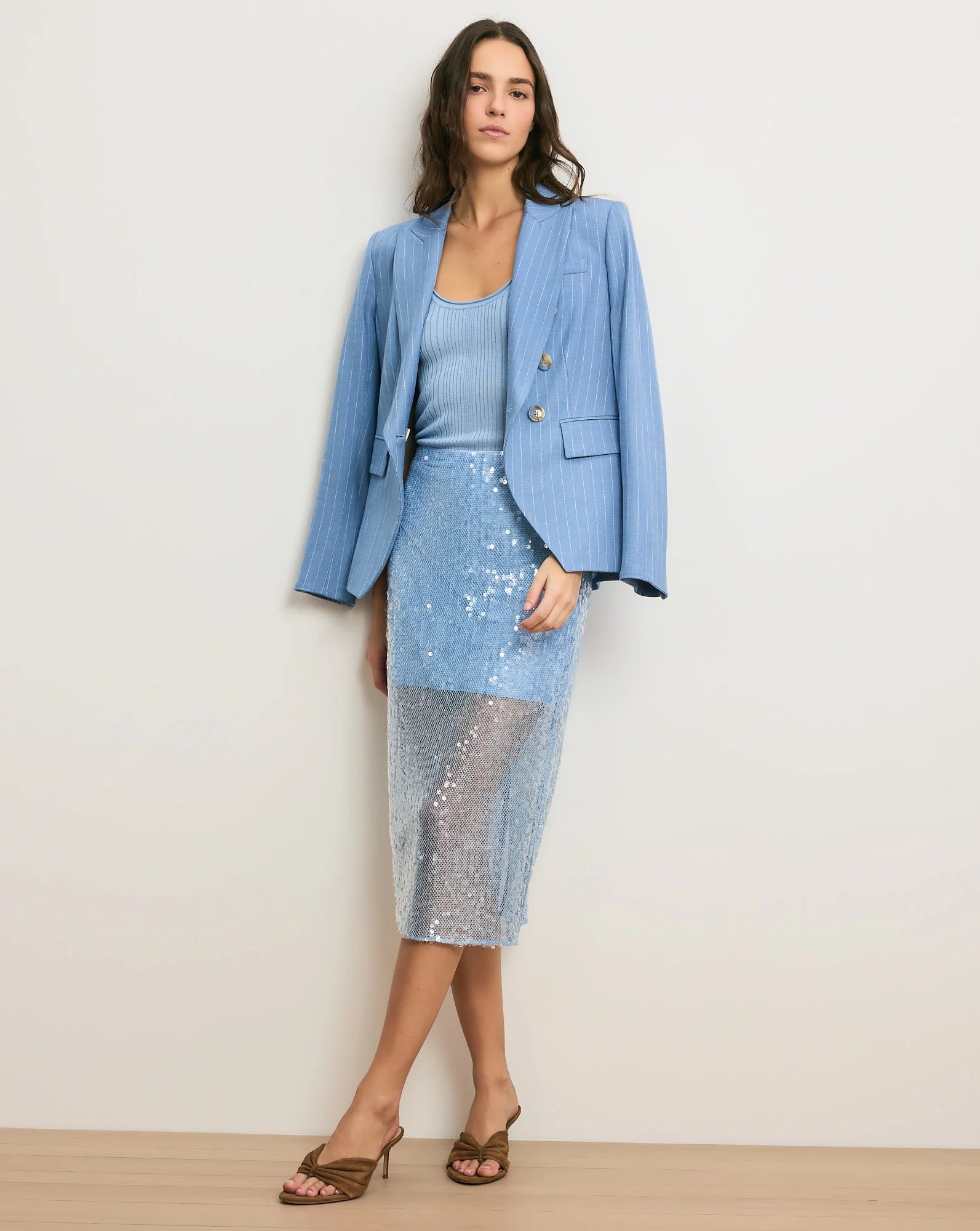 ALLORA SEQUIN MIDI SKIRT
