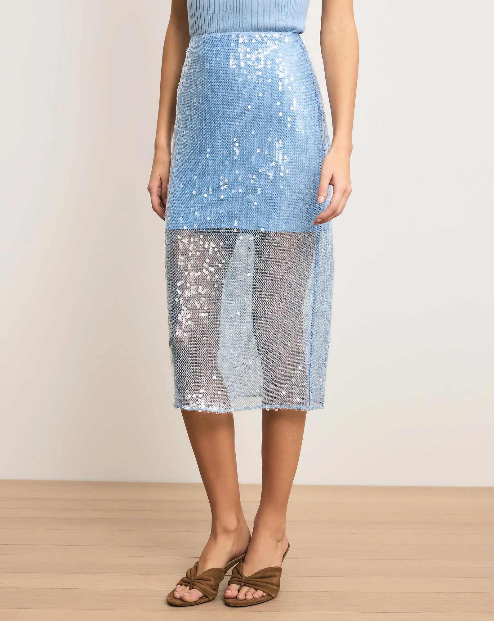 ALLORA SEQUIN MIDI SKIRT