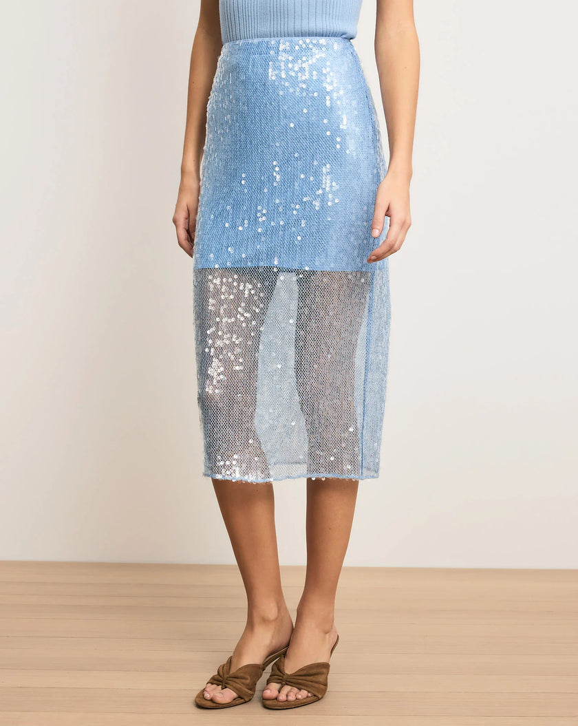 ALLORA SEQUIN MIDI SKIRT