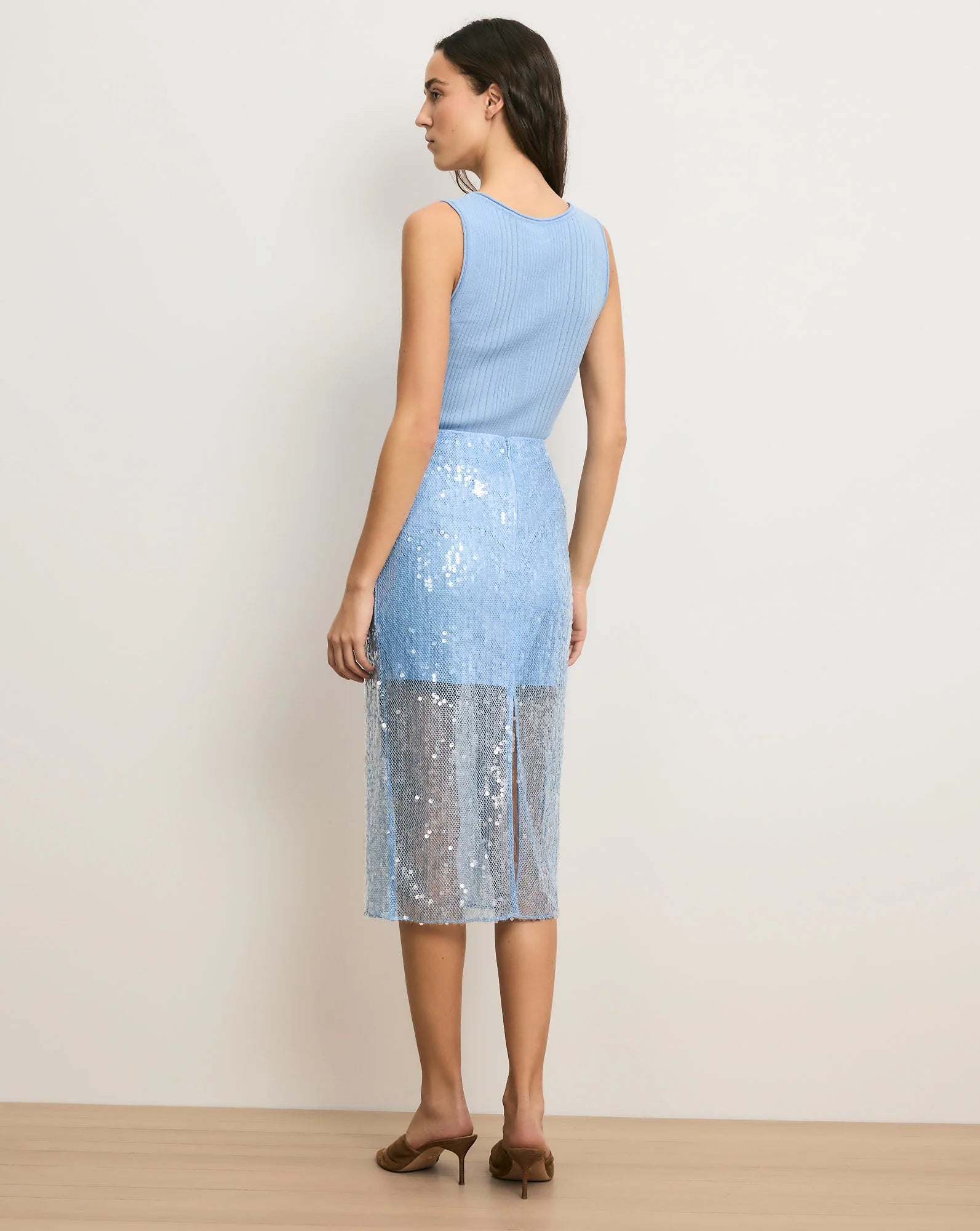 ALLORA SEQUIN MIDI SKIRT