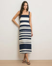 ELLA STRIPED MIDI DRESS