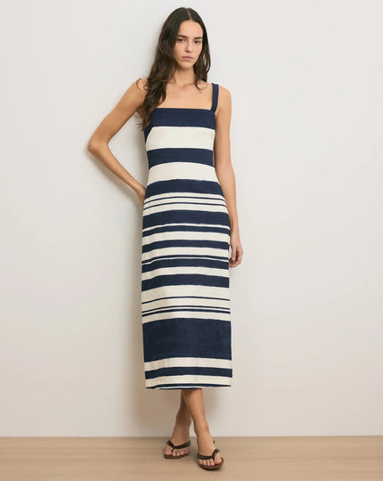 ELLA STRIPED MIDI DRESS