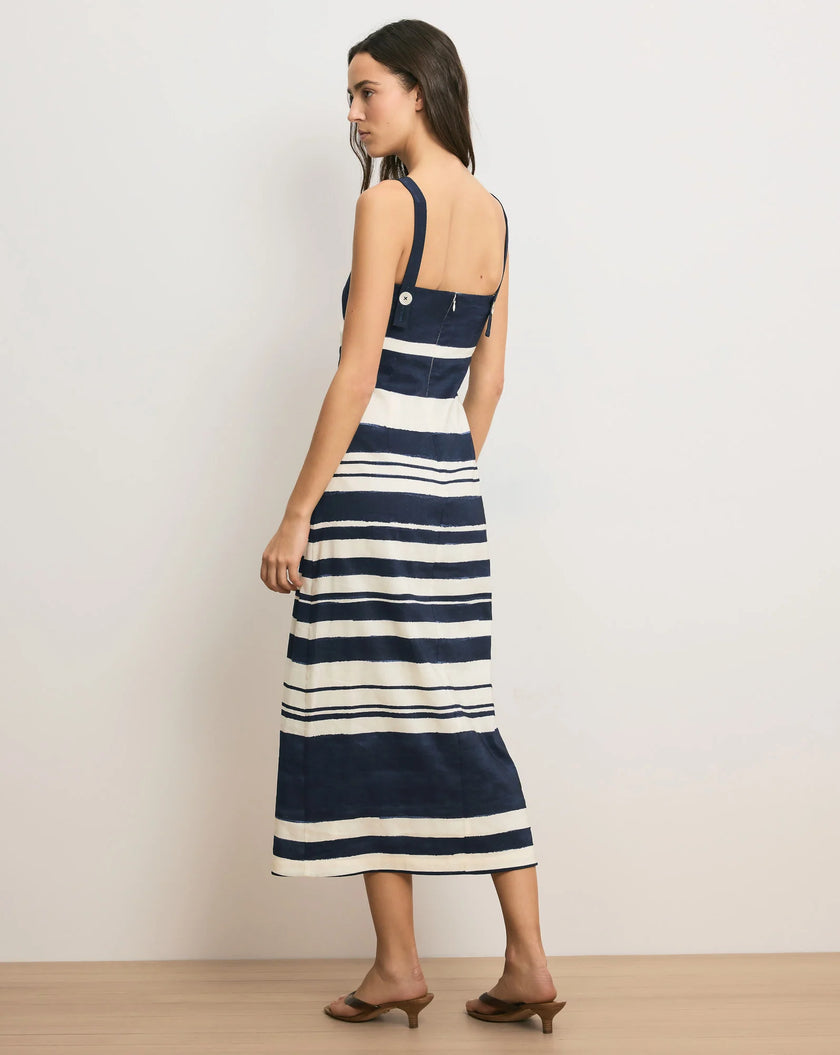 ELLA STRIPED MIDI DRESS