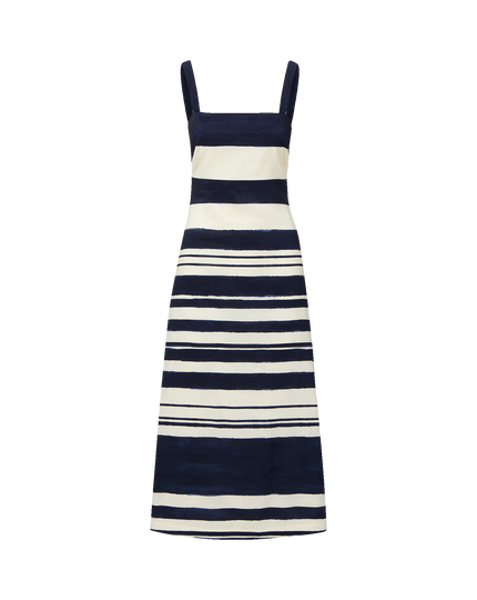 ELLA STRIPED MIDI DRESS