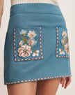 PALLAS EMBROIDERED MINI SKIRT