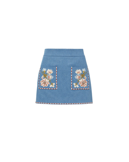 PALLAS EMBROIDERED MINI SKIRT