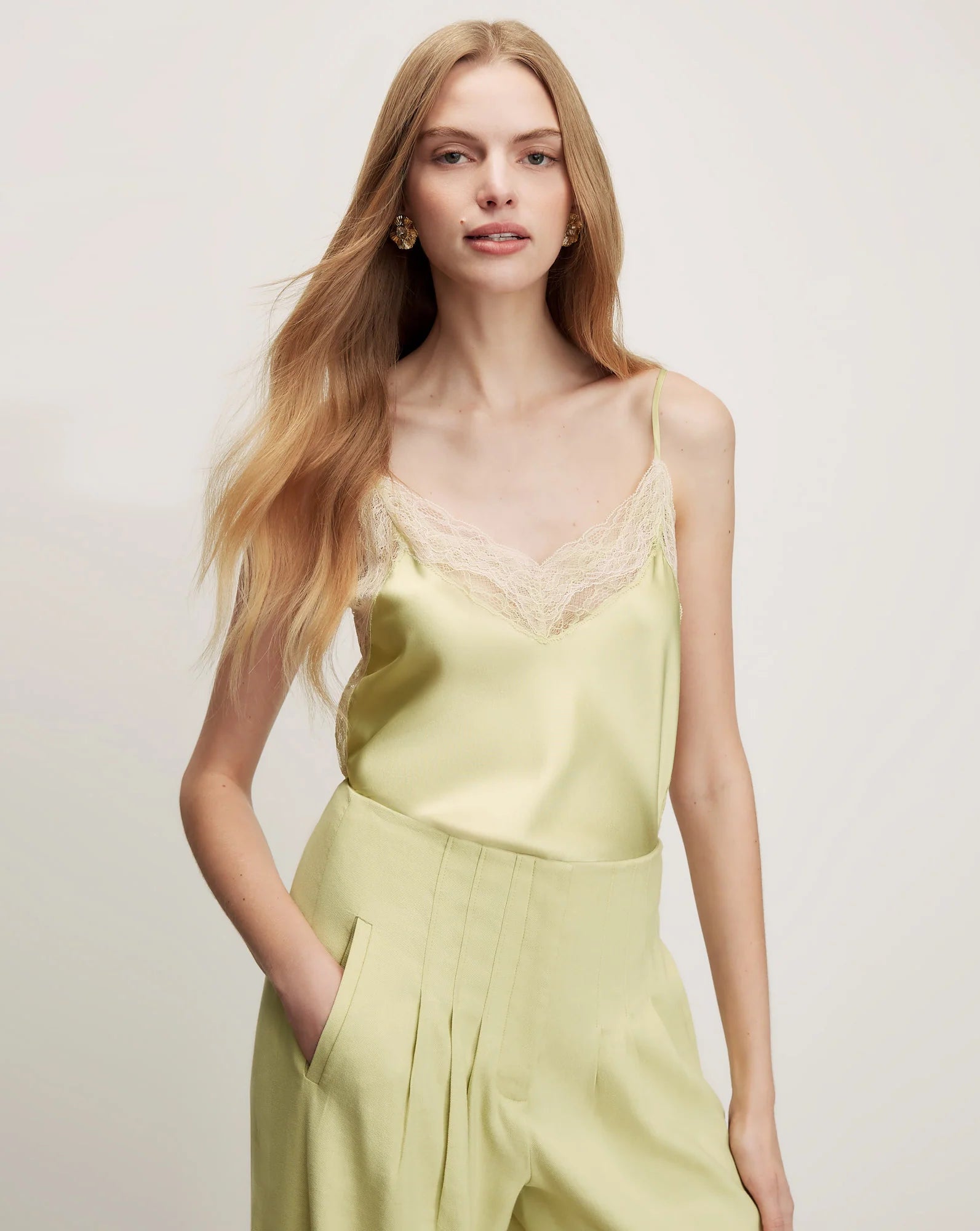 JOHANAN STRETCH SILK CAMISOLE