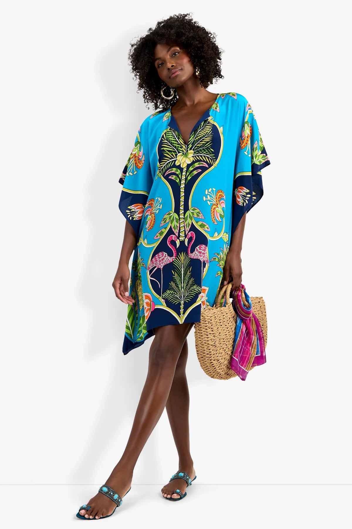 THEODORA CAFTAN DRESS IN TIGER LILY