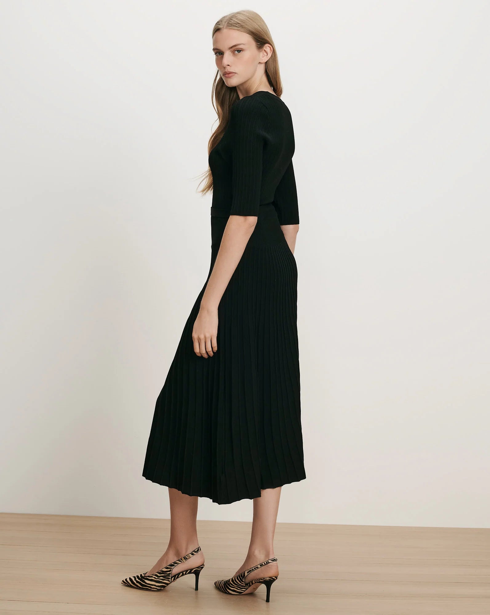ELTHEA BELTED MIDI DRESS