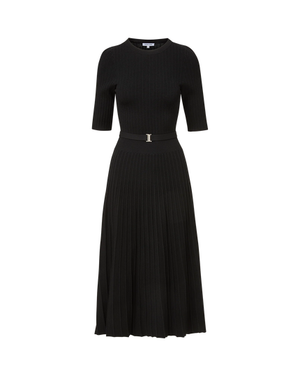 ELTHEA BELTED MIDI DRESS