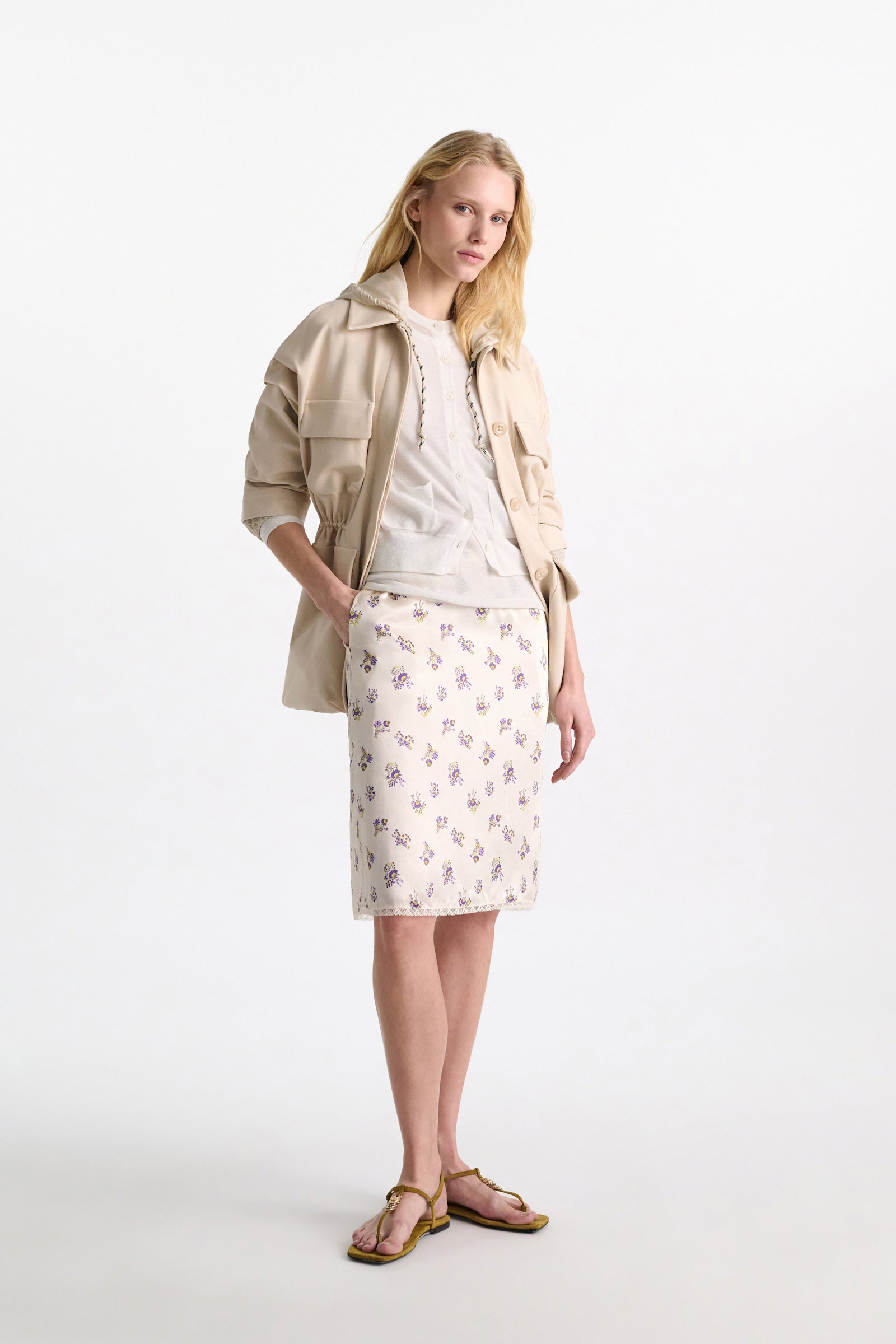 SHEER SUMMER TWINSET IN EGGSHELL