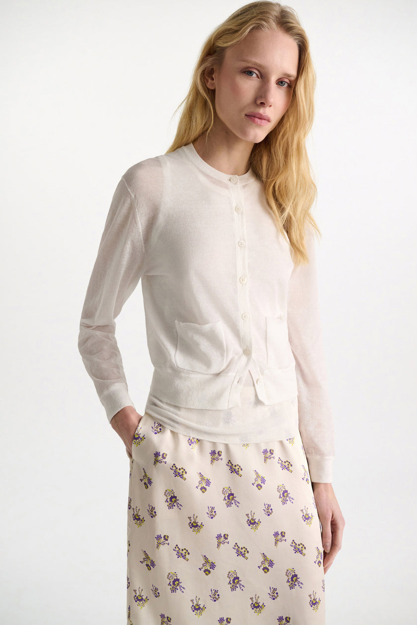 SHEER SUMMER TWINSET IN EGGSHELL