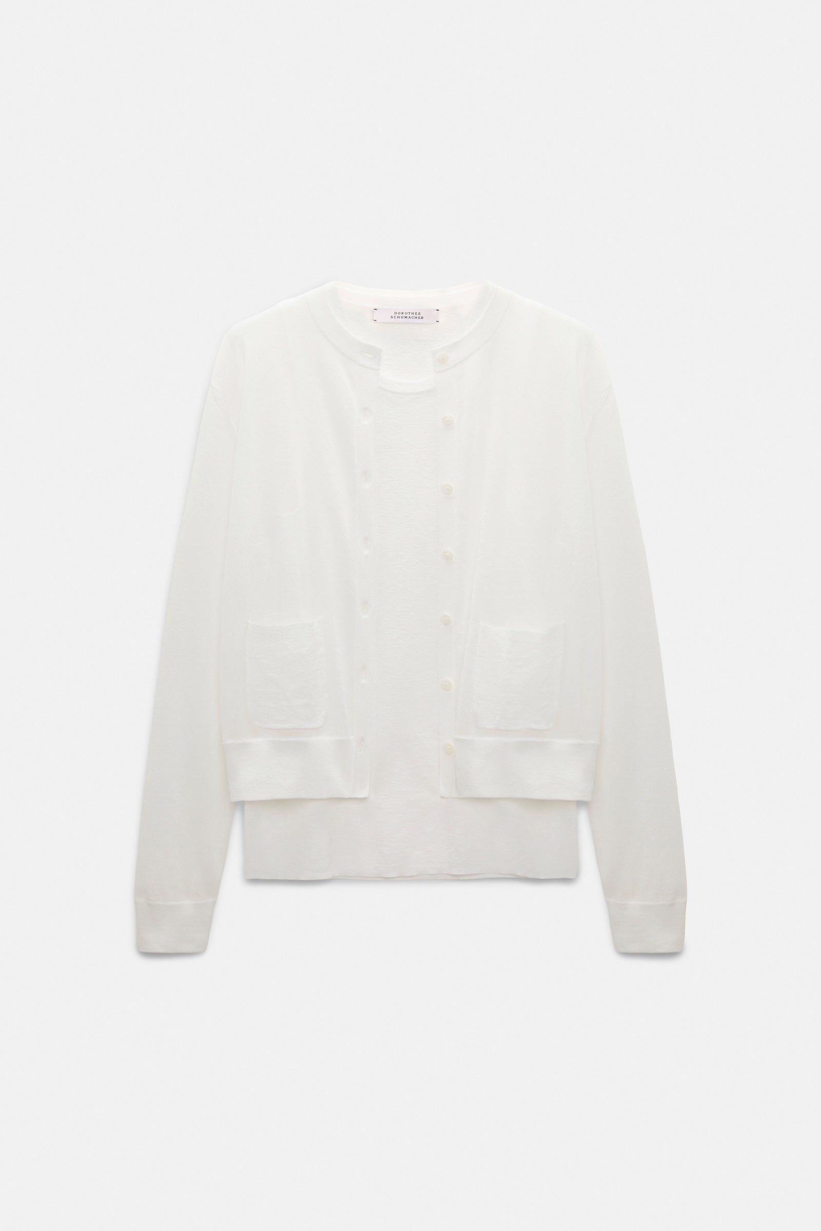 SHEER SUMMER TWINSET IN EGGSHELL