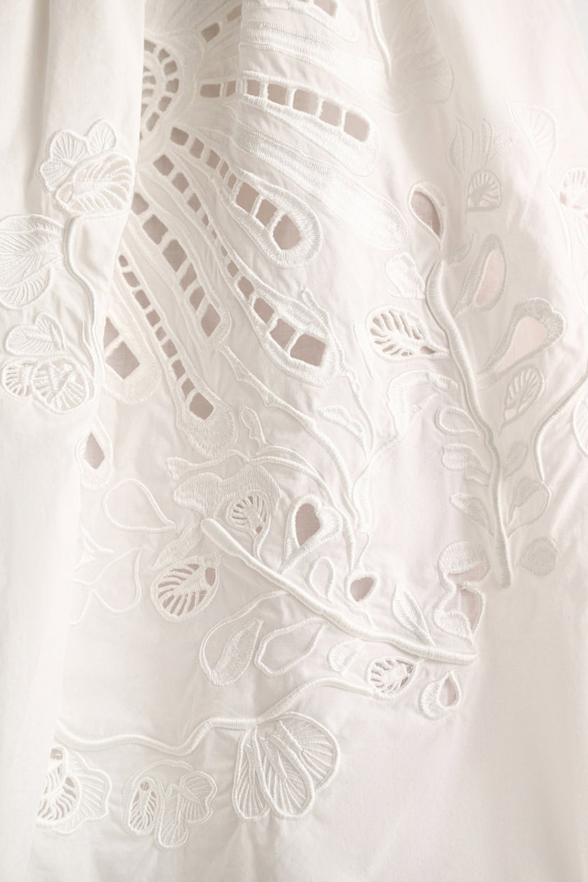 EMBROIDERED BEAUTY COTTON SKIRT WITH ANGLAISE EMBROIDERY