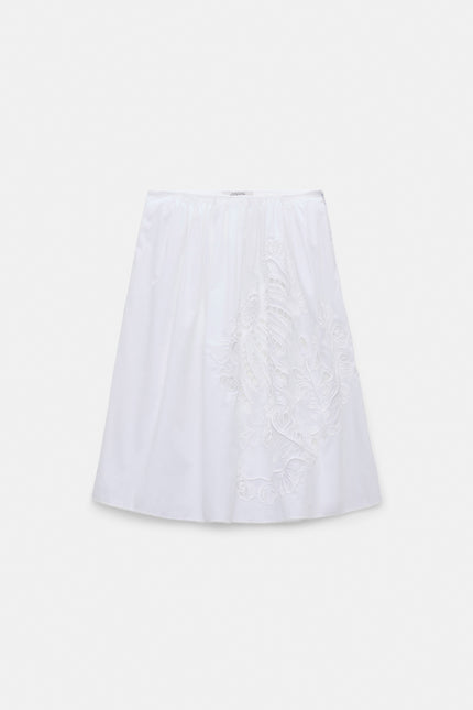 EMBROIDERED BEAUTY COTTON SKIRT WITH ANGLAISE EMBROIDERY
