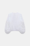 EMBROIDERED BEAUTY BLOUSE IN PURE WHITE